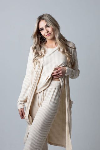 Ribbed 3 piece Lounge Set