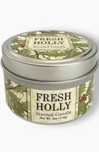 Fresh Holly Candle Tin