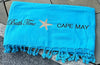 Custom Embroidered One Sided Terry Beach Towel