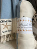 Custom Embroidered Bath Time Diagonal Striped Turkish Towels